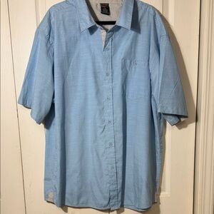 Casual Light Blue Button-Down Shirt for Men